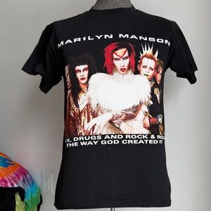 Marlyn Manson Rock Is Dead Tour 1999 Graphic T-Shirt
